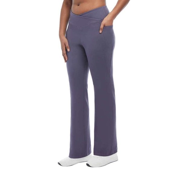 Jockey Pants - NWT Jockey Womens Cross Waist Yoga Pants Athleticwear Plum Size M $60 UU007